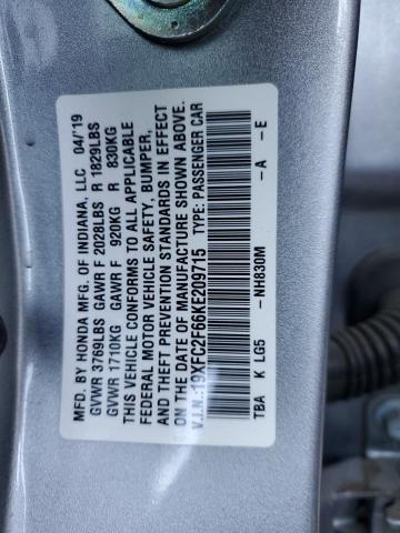 19XFC2F66KE209715 Honda Civic Lx