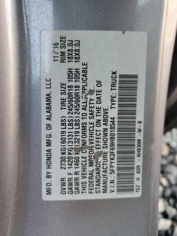 5FPYK3F69HB018544 Honda Ridgeline Rtl