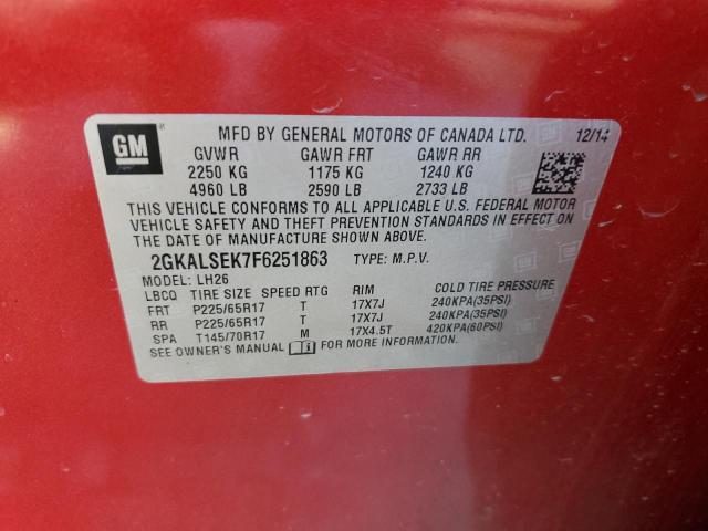 2GKALSEK7F6251863 GMC Terrain Slt