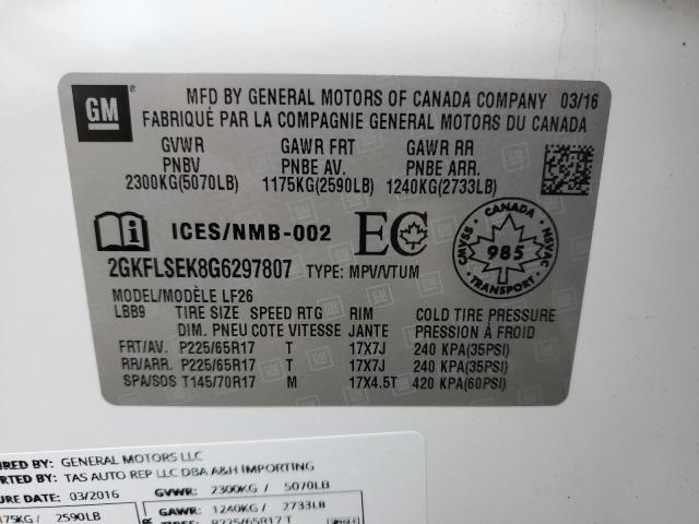 2GKFLSEK8G6297807 GMC Terrain Sle