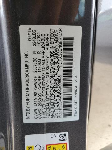 1HGCV3F46KA005535 Honda Accord Hybrid Ex