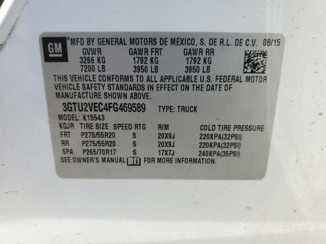 3GTU2VEC4FG469589 GMC Sierra K1500 Slt