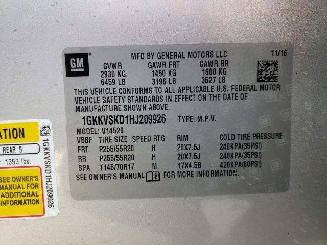 1GKKVSKD1HJ209926 GMC Acadia Limited Slt-2