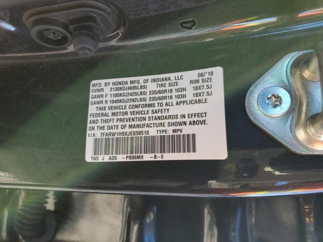 7FARW1H9XJE039510 Honda Cr-v Touring