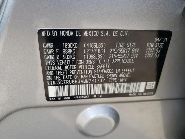 3CZRU6H34MM741732 Honda HR-V LX