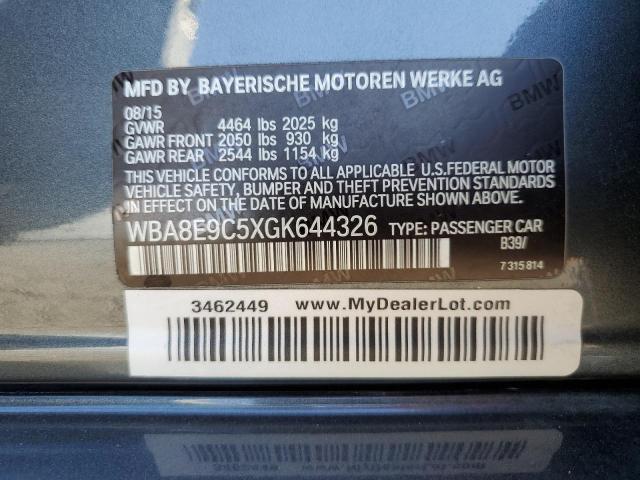 WBA8E9C5XGK644326 BMW 328 I Sulev