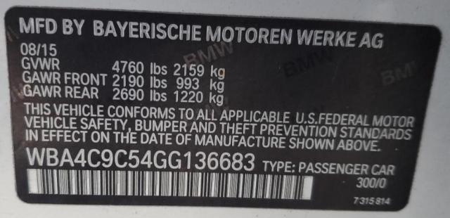 WBA4C9C54GG136683 BMW 428 Xi Gran Coupe Sulev