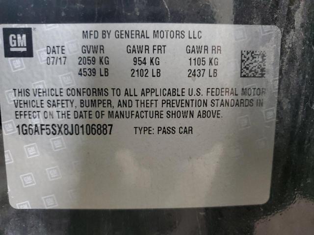 1G6AF5SX8J0106887 Cadillac ATS LUXURY