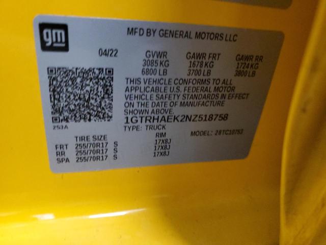 1GTRHAEK2NZ518758 GMC Sierra C1500
