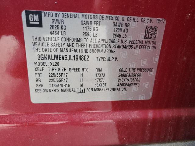 3GKALMEV5JL194802 GMC Terrain Sle
