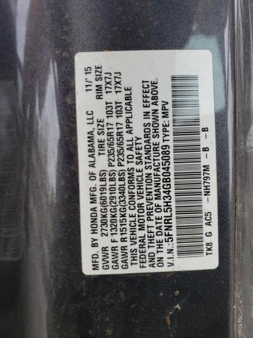 5FNRL5H34GB045089 Honda ODYSSEY SE