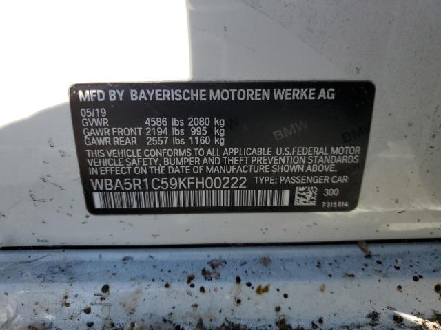 WBA5R1C59KFH00222 BMW 330I