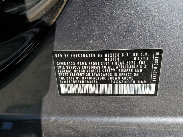 3VWE57BU1KM193014 Volkswagen JETTA SEL