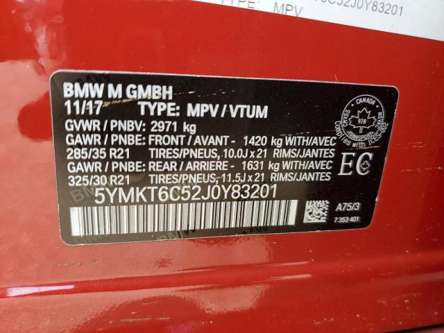 5YMKT6C52J0Y83201 BMW X5 M
