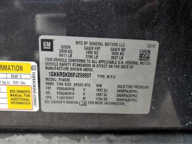 1GKKRSKD6FJ299897 GMC Acadia Slt-2