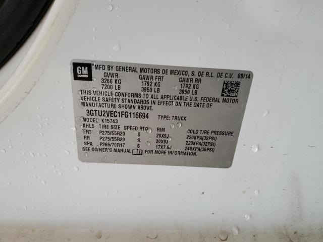 3GTU2VEC1FG116694 GMC Sierra K1500 Slt