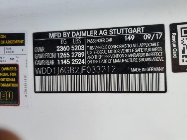 WDD1J6GB2JF033212 Mercedes-Benz E 400 4matic