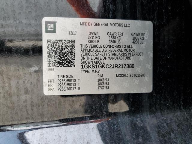 1GKS1GKC2JR217380 GMC Yukon Xl C1500 Slt