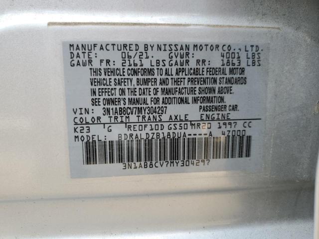 3N1AB8CV7MY304297 Nissan SENTRA SV
