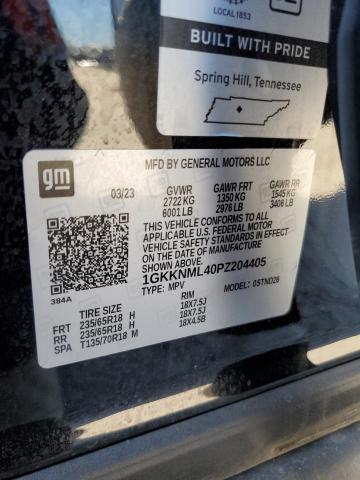 1GKKNML40PZ204405 GMC ACADIA SLT