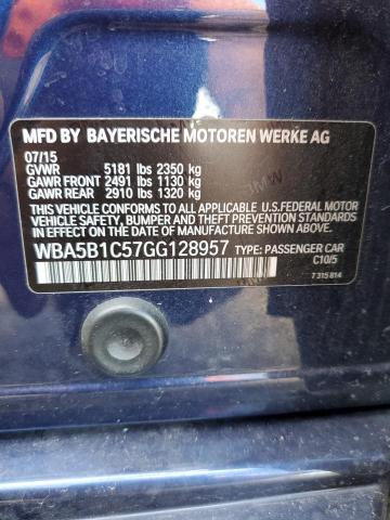 WBA5B1C57GG128957 BMW 535 I