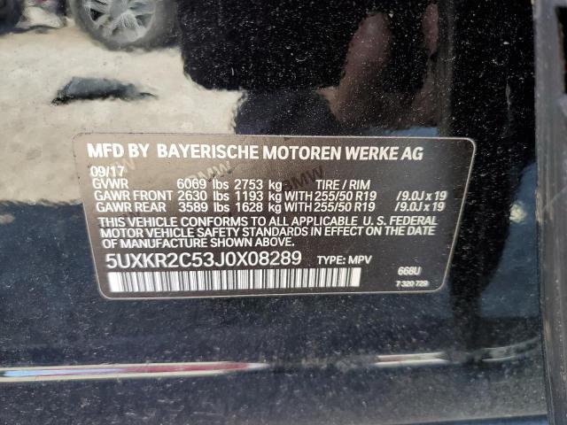 5UXKR2C53J0X08289 BMW X5 Sdrive35i