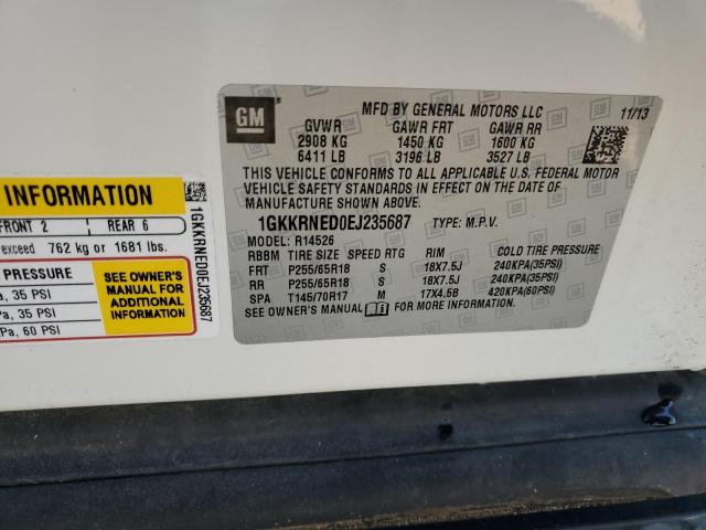 1GKKRNED0EJ235687 GMC ACADIA SLE