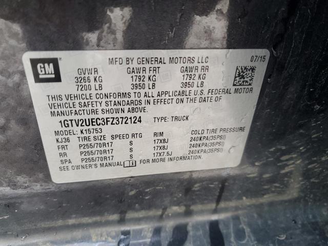 1GTV2UEC3FZ372124 GMC Sierra K1500 Sle