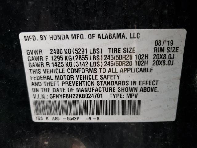 5FNYF8H22KB024701 Honda Passport Sport