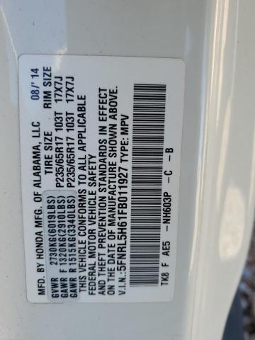 5FNRL5H61FB011927 Honda ODYSSEY EXL