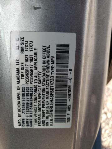 5FNRL5H48FB074733 Honda ODYSSEY EX
