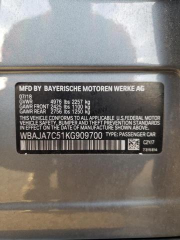 WBAJA7C51KG909700 BMW 530 XI