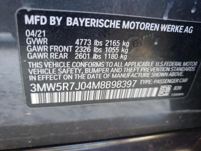 3MW5R7J04M8B98397 BMW 330XI
