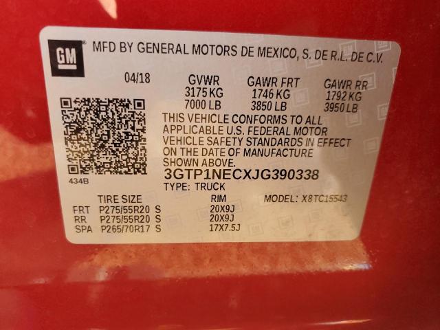 3GTP1NECXJG390338 GMC Sierra C1500 Slt