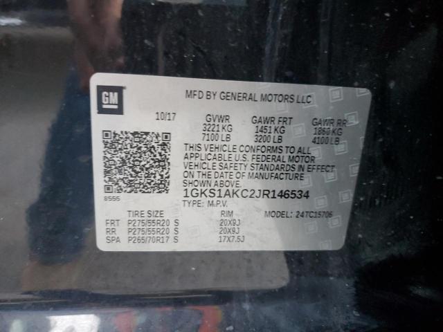 1GKS1AKC2JR146534 GMC YUKON SLE