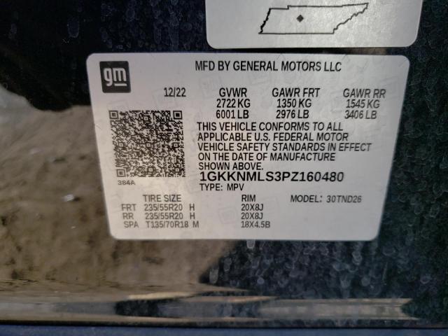 1GKKNMLS3PZ160480 GMC ACADIA SLT
