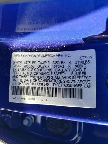 1HGCV1F36KA138260 Honda Accord Sport
