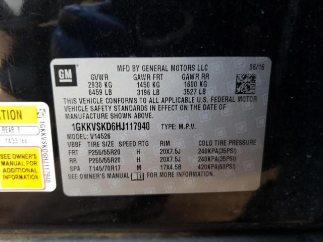 1GKKVSKD6HJ117940 GMC Acadia Limited Slt-2
