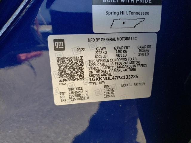1GKKNUL47PZ133235 GMC ACADIA SLT