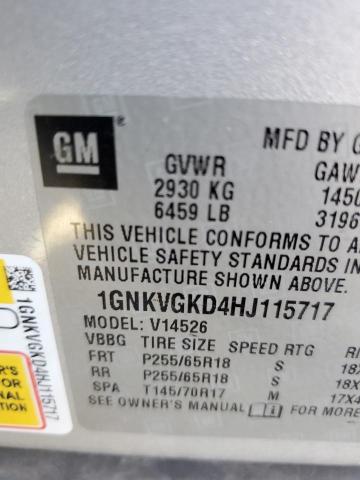 1GNKVGKD4HJ115717 Chevrolet Traverse Lt