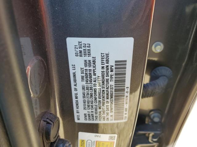 5FNYF5H37MB031377 Honda Pilot Ex