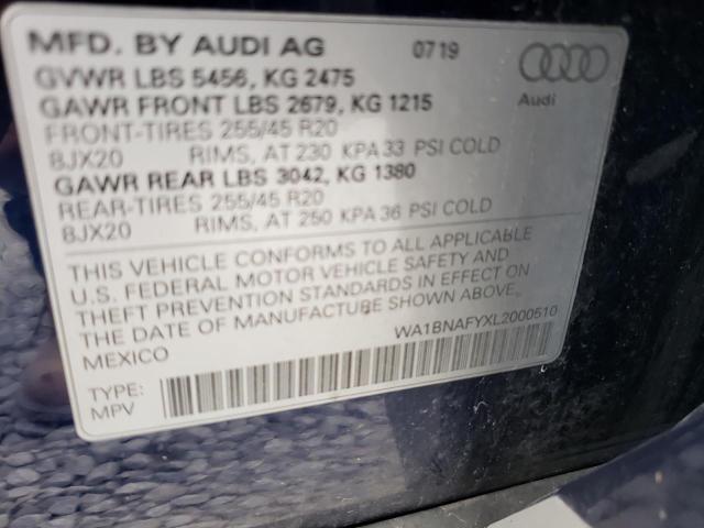 WA1BNAFYXL2000510 Audi Q5 Premium Plus
