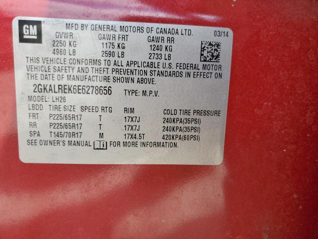 2GKALREK6E6278656 GMC Terrain Sle