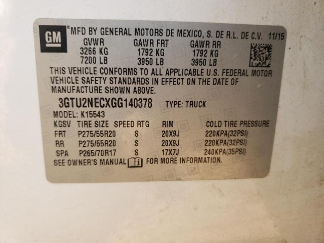 3GTU2NECXGG140378 GMC Sierra K1500 Slt