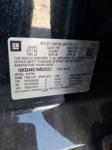 1GKS2AKC7HR225351 GMC YUKON SLE