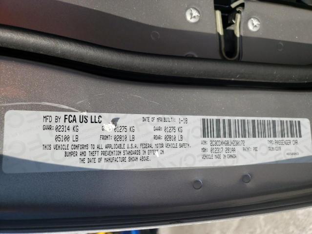 2C3CDXHG8JH230172 Dodge Charger Sxt Plus