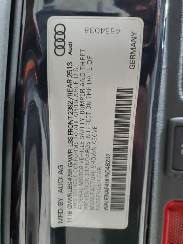 WAUENAF49HN048292 Audi A4 Premium Plus
