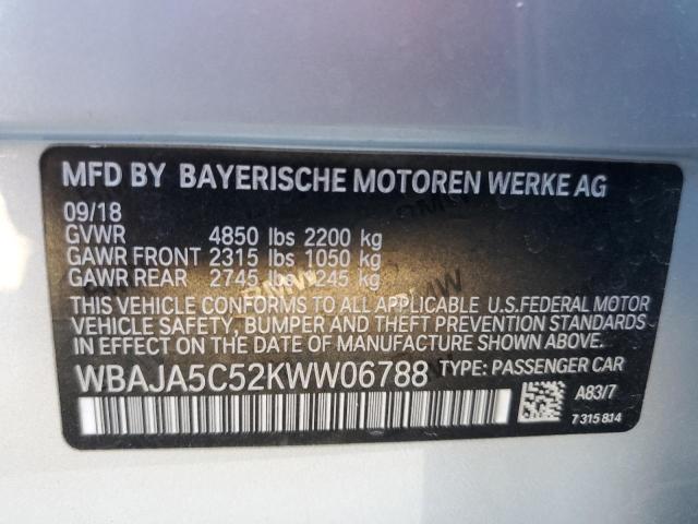 WBAJA5C52KWW06788 BMW 530 I