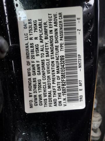 19XFB2F58EE043289 Honda Civic Lx