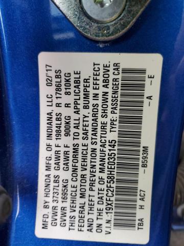 19XFC2F58HE035145 Honda Civic Lx